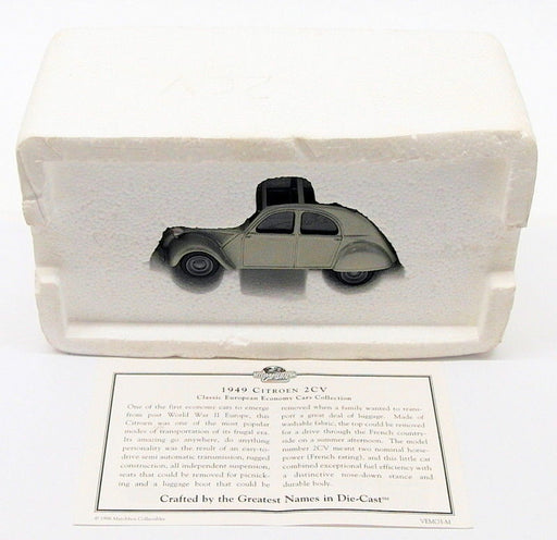 Matchbox 1/43 Scale Model Car VEM03-M - 1949 Citroen 2CV - Grey
