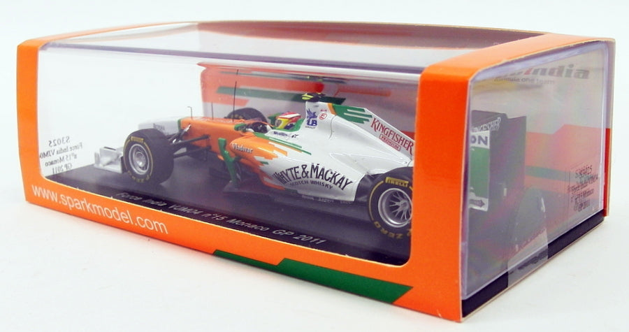 Spark 1/43 Scale S3025 - F1 Force India VJM04 #15 Monaco GP 2011