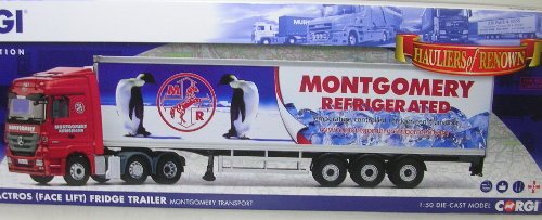 Corgi 1/50 Scale CC13826 - Mercedes Actros (Face Lift) Fridge Trailer Montgomery