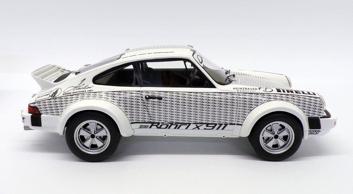 Schuco 1/18 Scale 450025100 - Porsche 911 Röhrl x 911 - Black/White