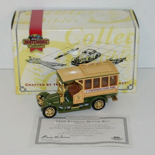 MATCHBOX COLLECTIBLES YET06-M - 1910 RENAULT MOTOR BUS - GARE DE LYON