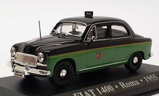 Altaya 1/43 Scale AL181120 - 1955 Fiat 1400 Roma Taxi - Black/Green