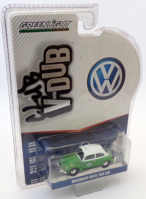 Greenlight V-Dub 1/64 Scale 29870-F - Volkswagen Beetle Taxi Cab - Green/White