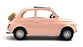 Norev 1/43 Scale Diecast 771200 - Fiat 500F - Lt. Pink