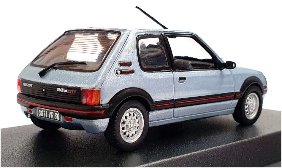 Norev 1/43 Scale Diecast 471723 - 1988 Peugeot 205 GTI 1.4 - Topaze Blue