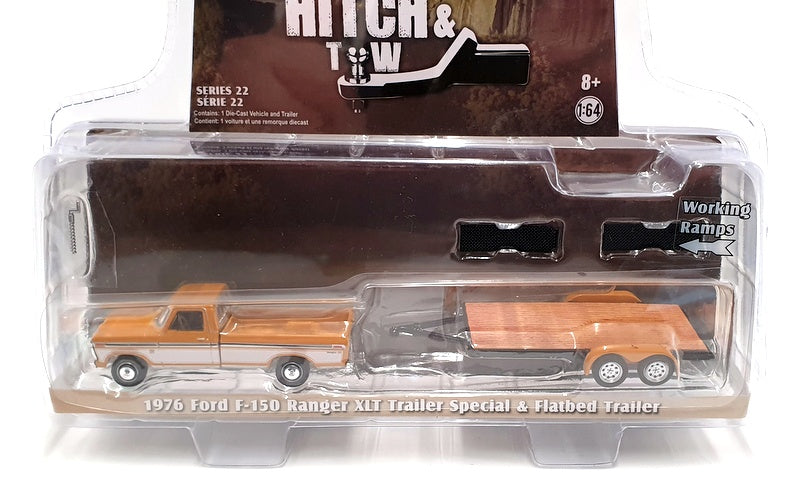 Greenlight 1/64 Scale 32220-B 1976 Ford F-150 Ranger XLT Special & Trailer