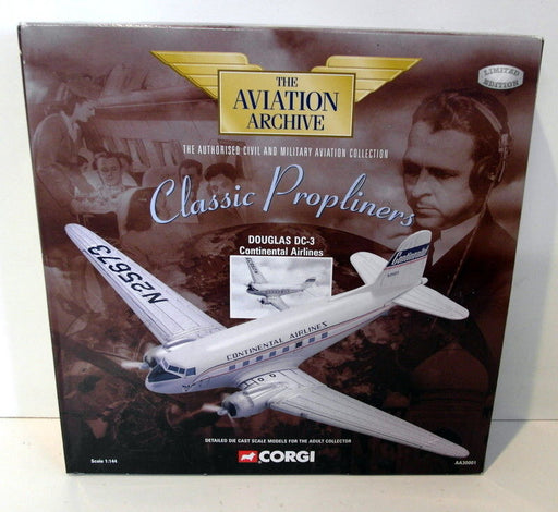 Corgi 1/144 AA30001 Douglas DC-3 Continental Airlines