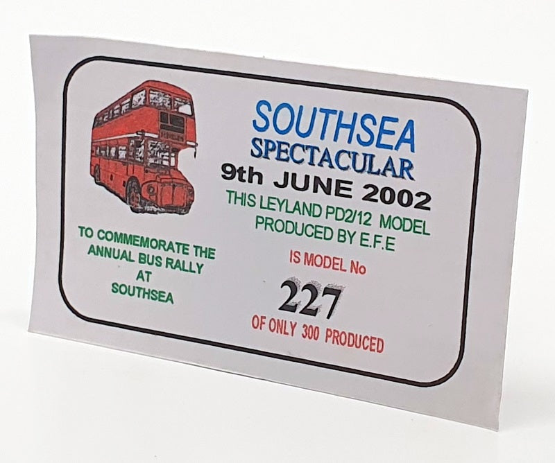 EFE 1/76 Scale 20008A - Leyland PD2/12 Orion - Southsea Spectacular 2002