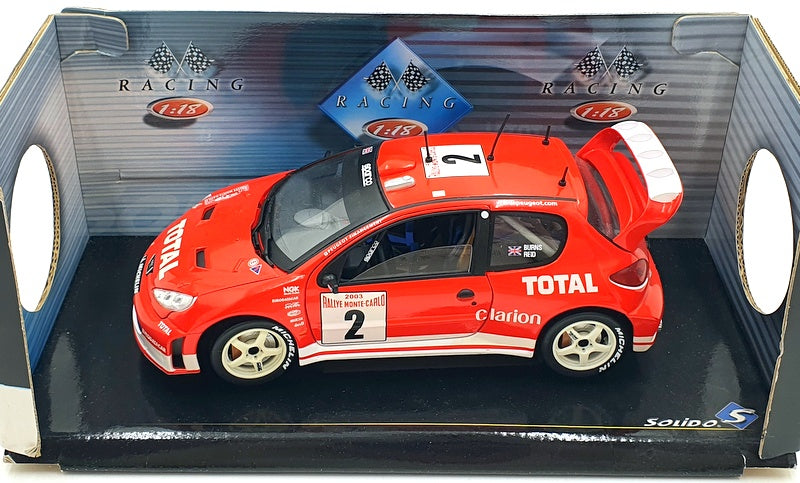 Solido 1/18 Scale Diecast 9042 - Peugeot 206 WRC RMC 2003 #2 Burns/Reid 