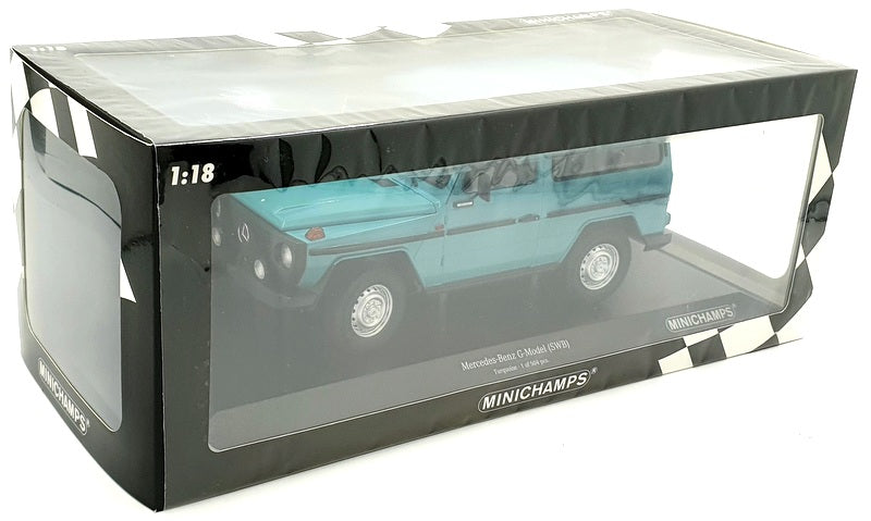 Minichamps 1/18 Scale Diecast 155 038001 - Mercedes-Benz G-Model SWB Turquoise