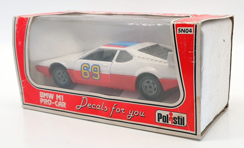 Polistil 1/24 Scale Diecast SN04 - BMW M1 Pro Car #69 - White