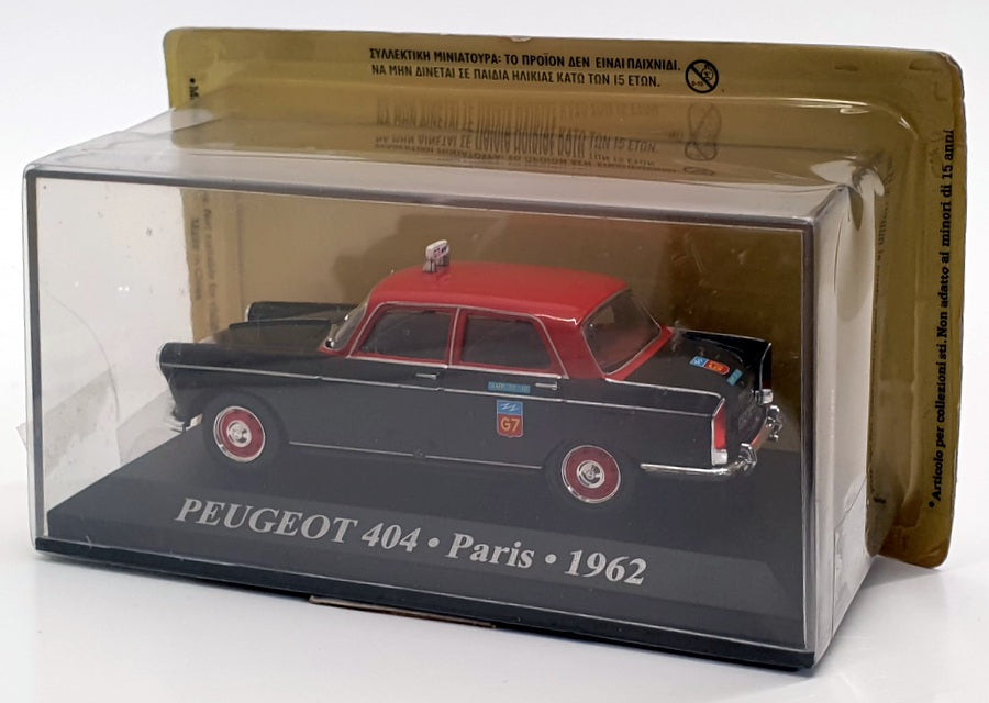 Altaya 1/43 Scale ALP404 - 1962 Peugeot 404 Taxi Paris - Black/Red