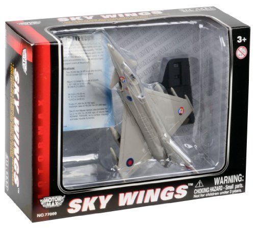 Motormax Skywings 1/100 Scale 77009 EF-2000 Typhoon With Display Stand