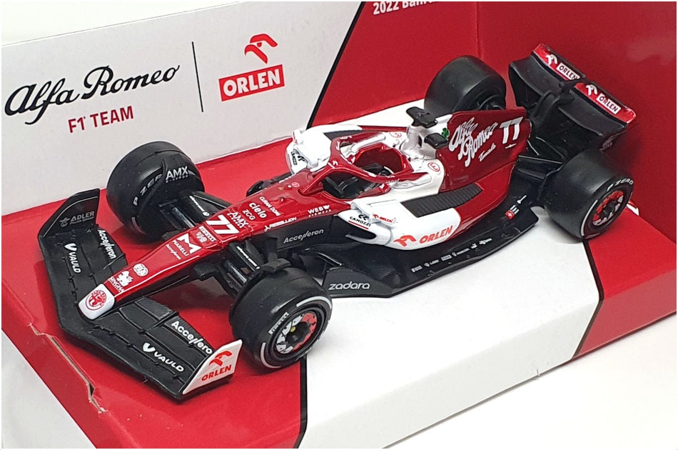 Burago 1/43 Scale 18-38067 - F1 Alfa Romeo C42 2022 #77 V.Bottas