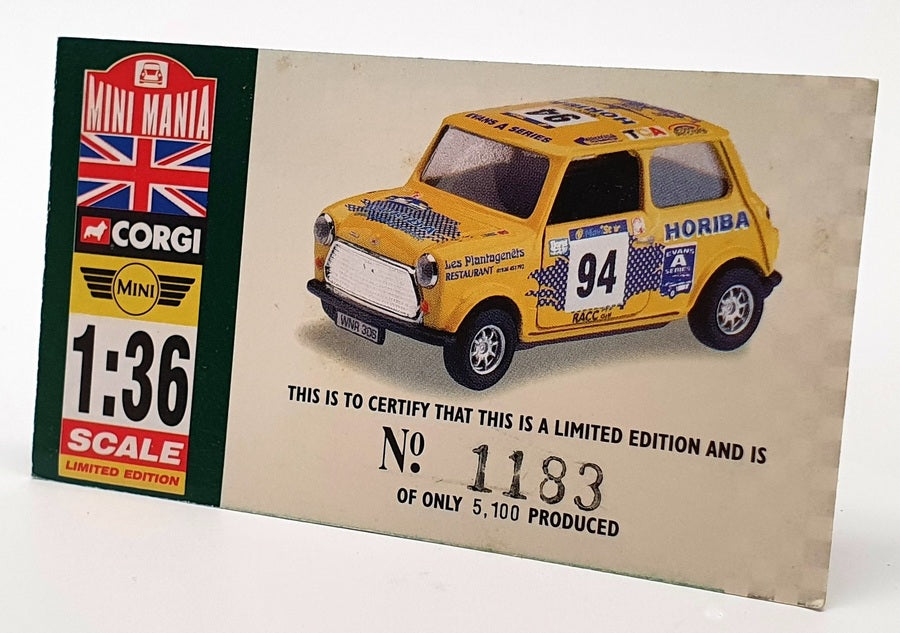 Corgi 1/36 Scale Model Car 04425 - Horiba Mini 1998 Rallye Catalunya