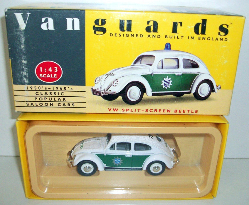 VANGUARDS 1/43 VA12002 VW SPLITSCREEN BEETLE POLIZEI