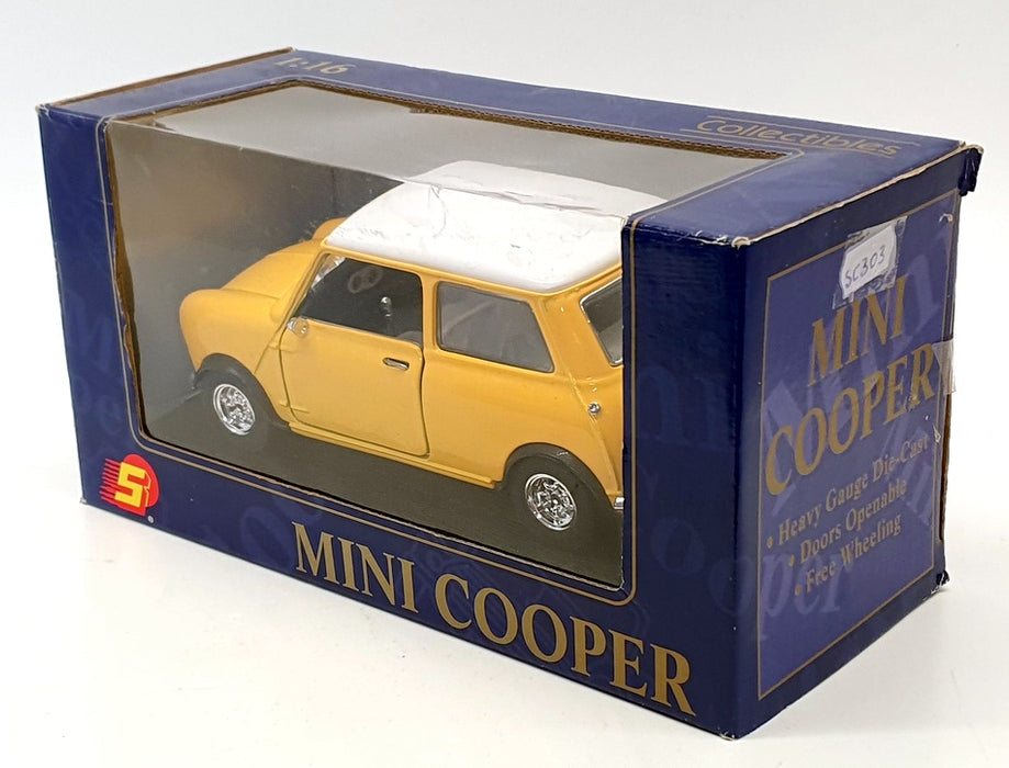 Sunnyside 1/16 Scale Diecast SC303 - Mini Cooper - Yellow/White Repainted
