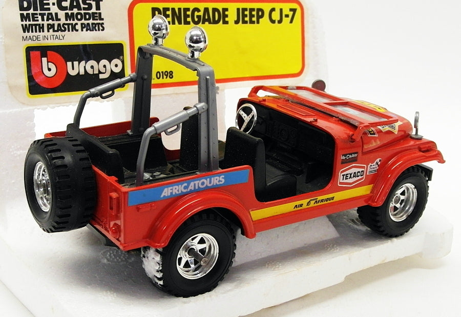 Burago 1/24 Scale Model Car 0198 - Renegade Jeep CJ-7 - Red
