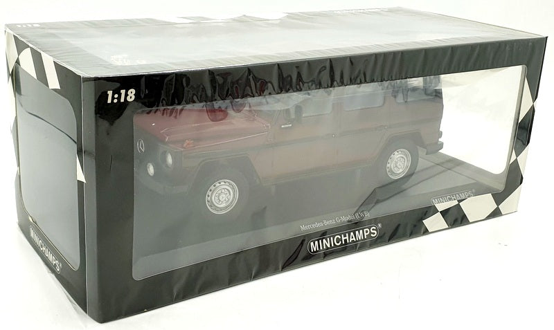 Minichamps 1/18 Scale Diecast 155 038102 Mercedes-Benz G Wagon LWB Dark Red