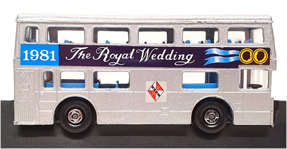 Matchbox Appx 12cm Long Diecast KRW-15 - The Londoner Bus Royal Wedding 1981
