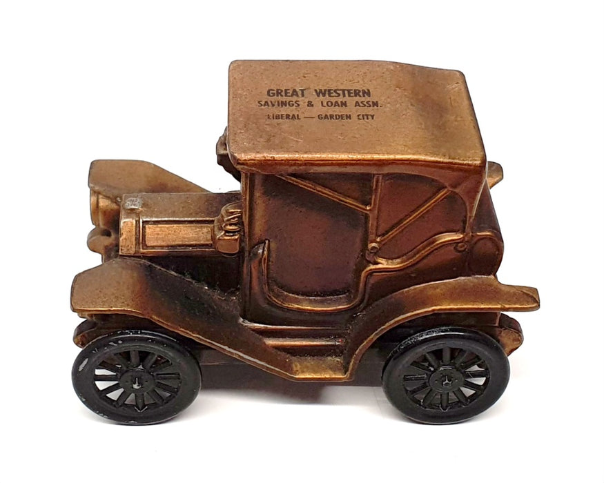 Banthrico 12cm Long 1908 - 1908 Buick Brass Coin Bank - Great Western