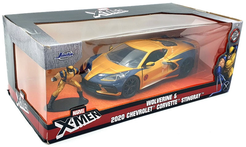 Jada 1/24 Scale Diecast 80319 - X-Men Wolverine And 2020 Corvette Stingray