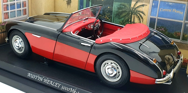 Kyosho 1/18 Scale Diecast 08141KR - Austin Healey 3000 MK-1 - Black/Red