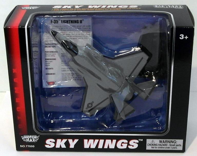 Motormax Skywings 1/100 Scale 77039 - F-35 Lightning II With Display Stand