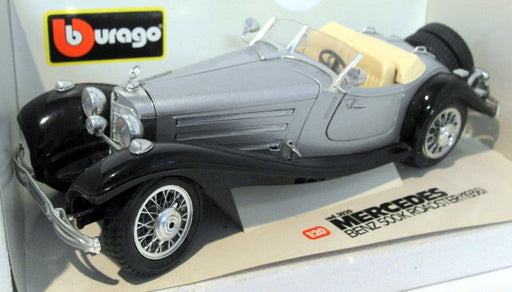 BURAGO 1/20 3020 MERCEDES-BENZ 500K ROADSTER 1936 SILVER