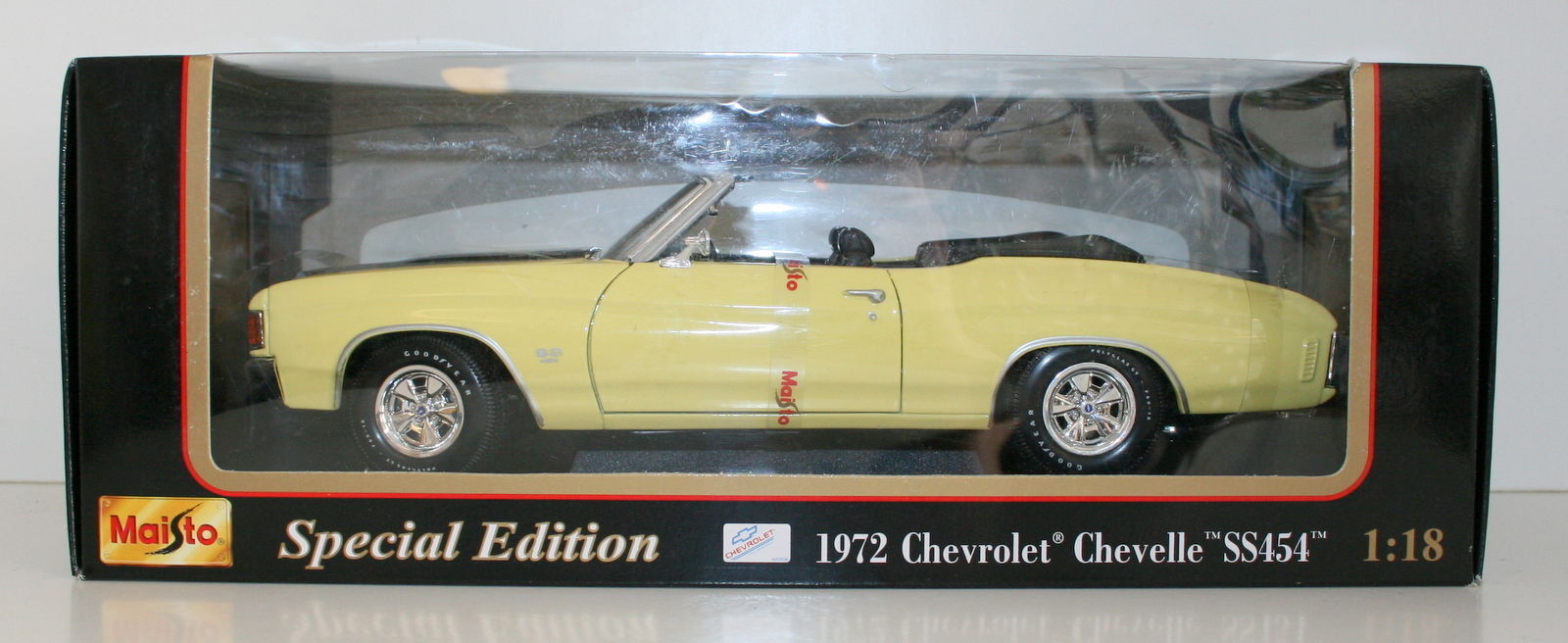 MAISTO 1/18 31892 1972 CHEVROLET CHEVELLE SS454 YELLOW — Ltd