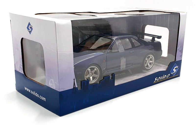 Solido 1/18 Scale Diecast S1804303 - 1999 Nissan Skyline R34 GTR Midnight Purple