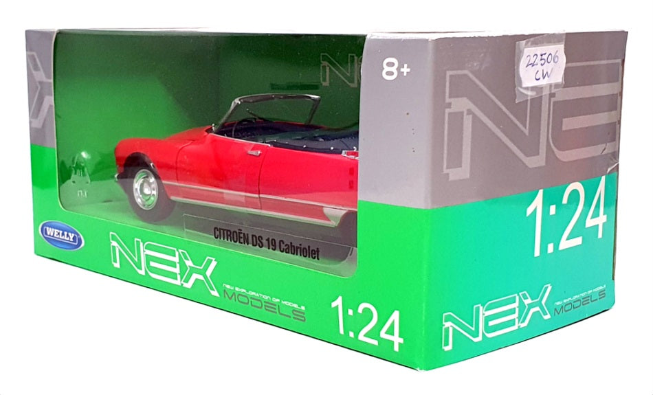 Welly NEX 1/24 Scale Diecast 22506CW - Citroen DS 19 Cabriolet - Red