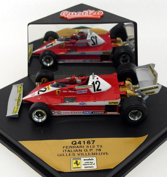 Quartzo 1/43 Scale Q4167 - Ferrari 312 T3 F1 - Italian GP 1978 #12 G.Villeneuve