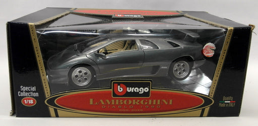 Burago 1/18 Scale Diecast - 3028 Lamborghini Diablo 1990 Metallic Grey model car