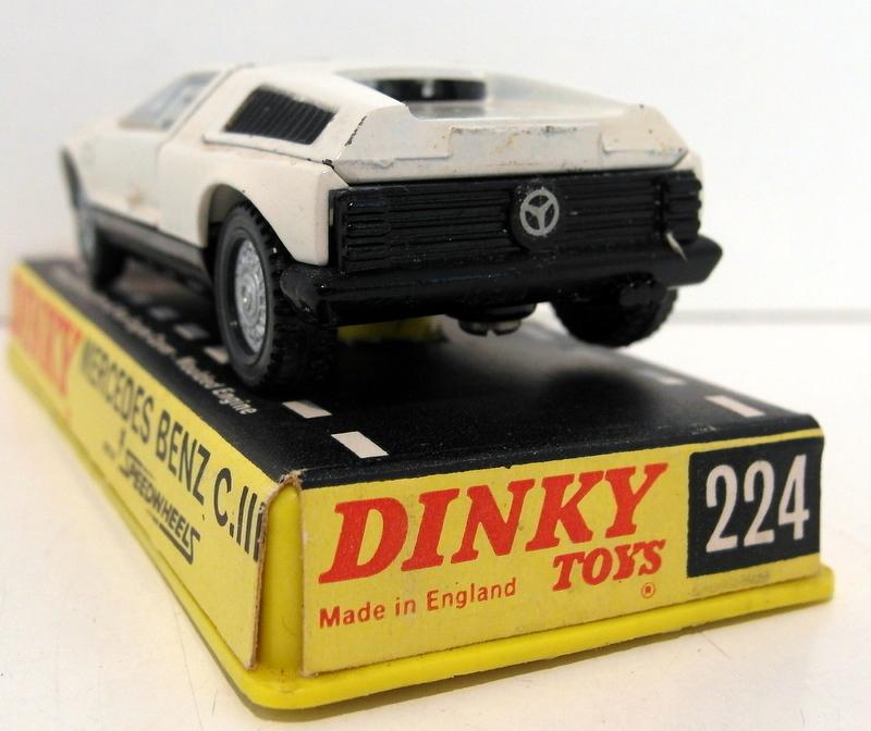 Dinky 1/43 scale diecast - 224 Speedwheels Mercedes C111 Export colour white