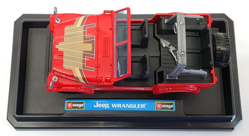Burago 1/24 Scale Model Car 5007 - Jeep Wrangler "Golden Hawk" - Red