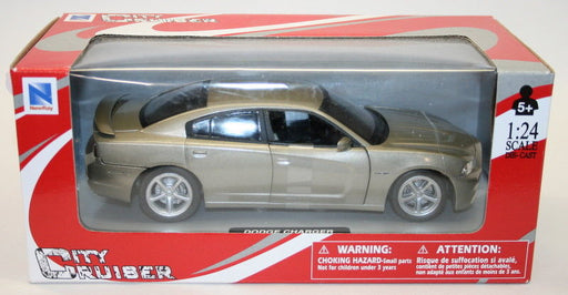 NewRay 1/24 Scale Metal Model Car 71913 - Dodge Charger - Champagne Gold