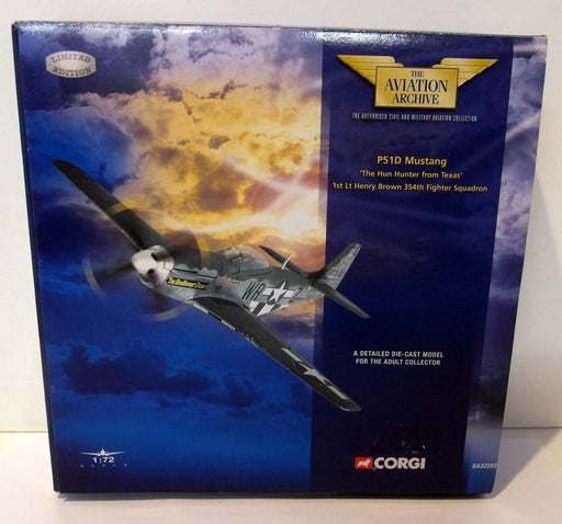 Corgi 1/72 Scale diecast - AA32202 P51D Mustang The Hun Hunter fron Texas
