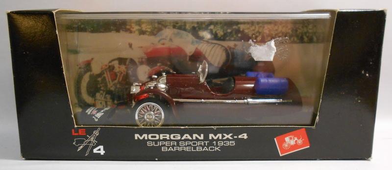 Brumm 1/43 Scale Metal Model - LE4 MORGAN MX-4 SUPER SPORT 1935 BARRELBACK