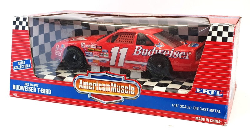 Ertl 1/18 Scale Diecast 7358 - Ford Budweiser T-Bird #11 Bill Elliott
