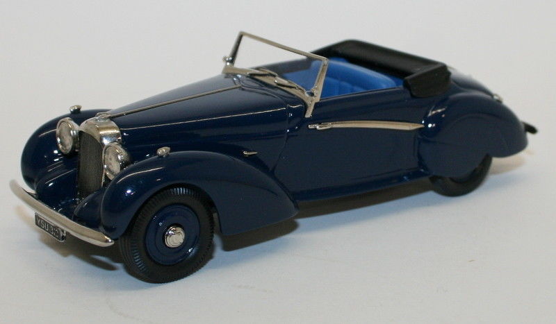 Lansdowne Models 1/43 Scale LDM78A - 1939 Lagonda V12 Rapide D/Head Coupe - Blue
