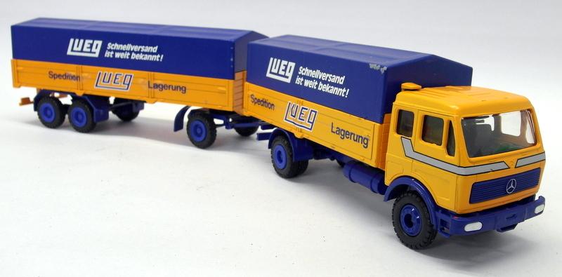 Conrad 1/50 31OCT2017K Mercedes Benz Lueg Covered Truck + Trailer Model Truck