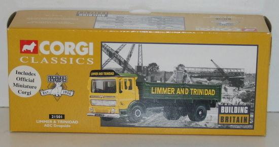 CORGI 1/50 21501 BUILDING BRITAIN - AEC DROPSIDE - LIMMER AND TRINIDAD