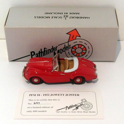 Pathfinder Models 1/43 Scale PFM18  - 1952 Jowett Jupiter 1 Of 600 Red