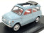 Norev 1/18 Scale Diecast 187726 - Fiat 500 Giardiniera 1964 Cenere Blue