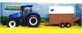 Burago 1/32 Scale 18-44069 - New Holland Tractor & Horse Trailer - Blue