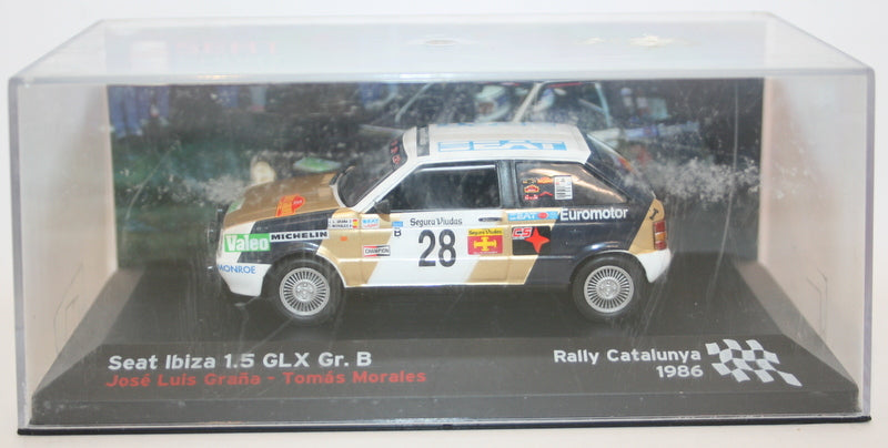 Altaya 1/43 Scale - Seat Ibiza 1.5 GLX Gr. B - Rally Catalunya 1986 #28