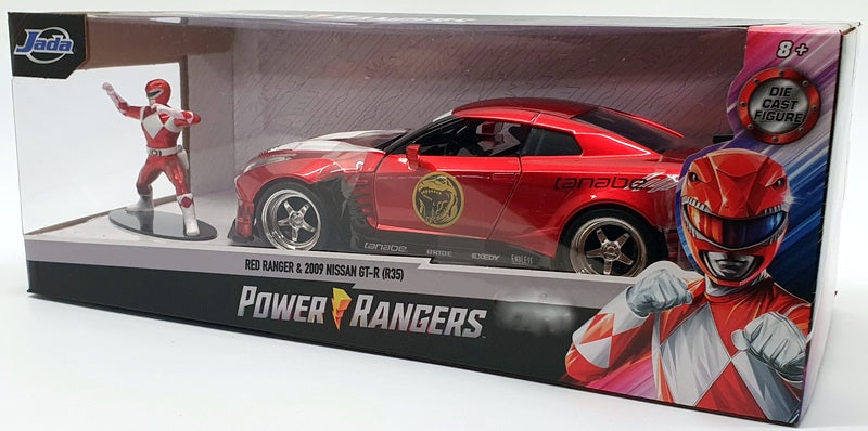 Jada 1/24 Scale Model Car #31908 - 2009 Nissan GTR (R35) Red Power Ranger