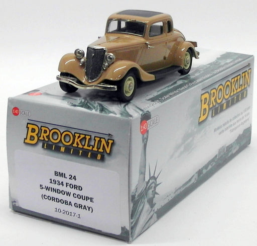 Brooklin Models 1/43 Scale Model Car BML24 - 1934 Ford 5-Window Coupe