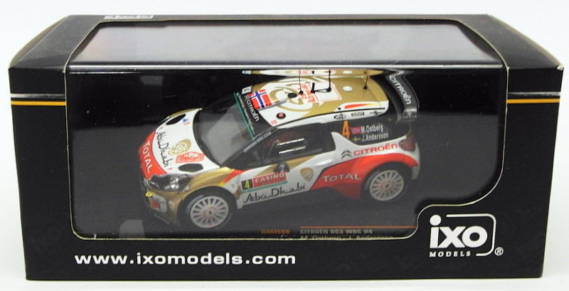 Ixo 1/43 Scale RAM566 Citroen DS3 WRC #4 Rally Monte Carlo '14 Otsberg/Andersson